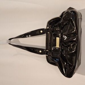 Betsy Johnson Black faux patent leather purse